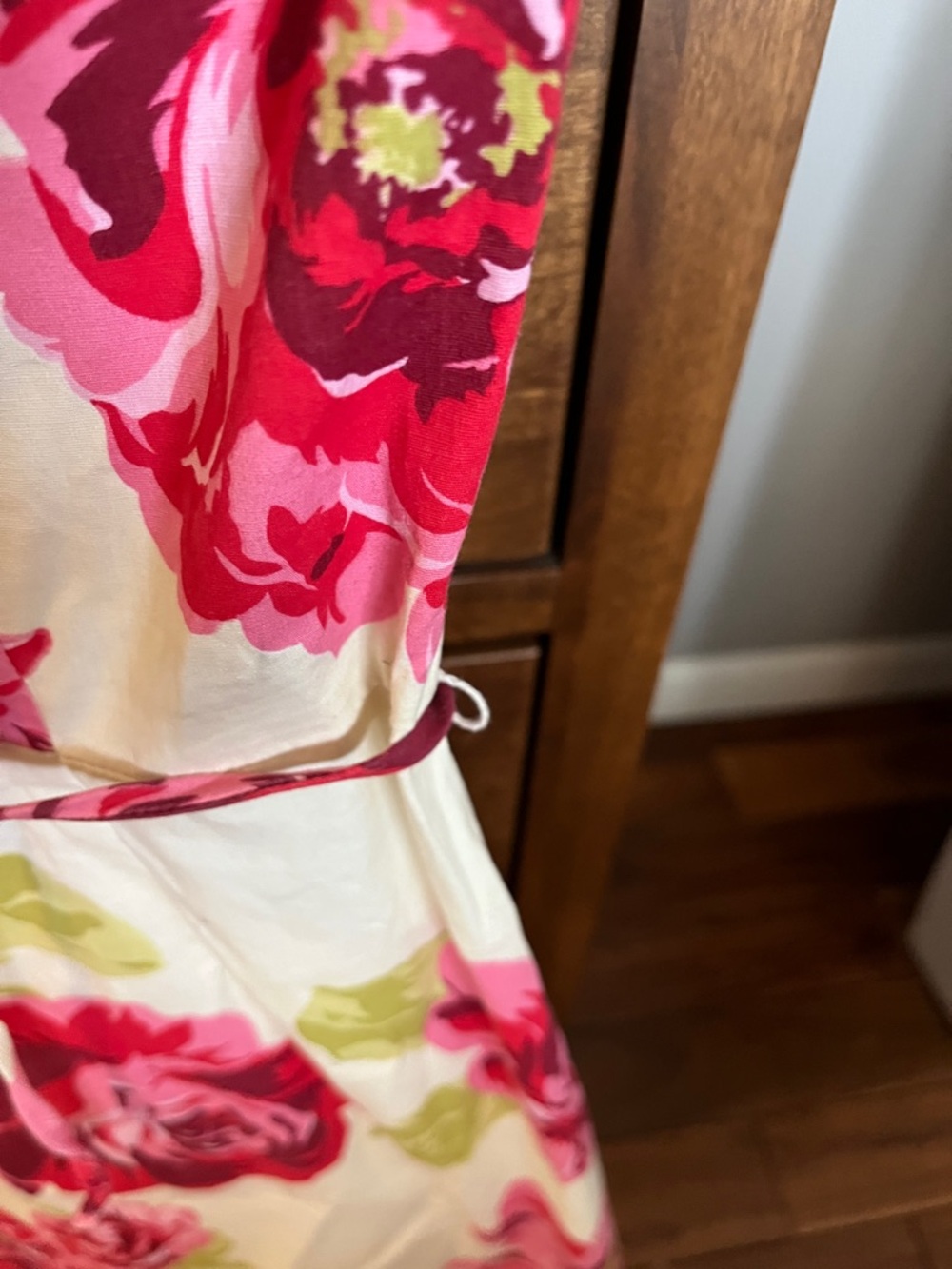 Floral Strapless Summer Dress in Pink & White - Picture 3 of 4